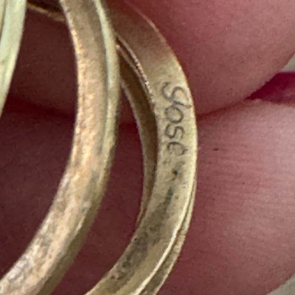 Jose Grant Men’s 14K Gold 6 Band Puzzle Ring Sz 9. - Picture 6 of 8